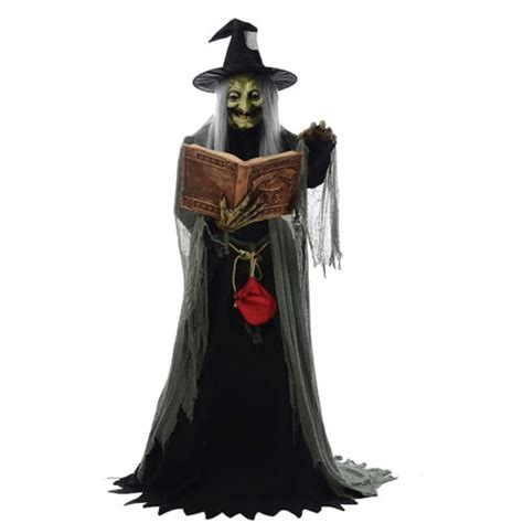 Get in the spirit of Halloween with a standing witch with lights and sounds